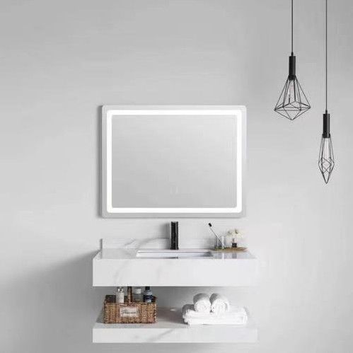 Wohnung Vanity Combo Moderne Melamine Rechteck Bad Schrank 60 72 Zoll Spiegel Schränke