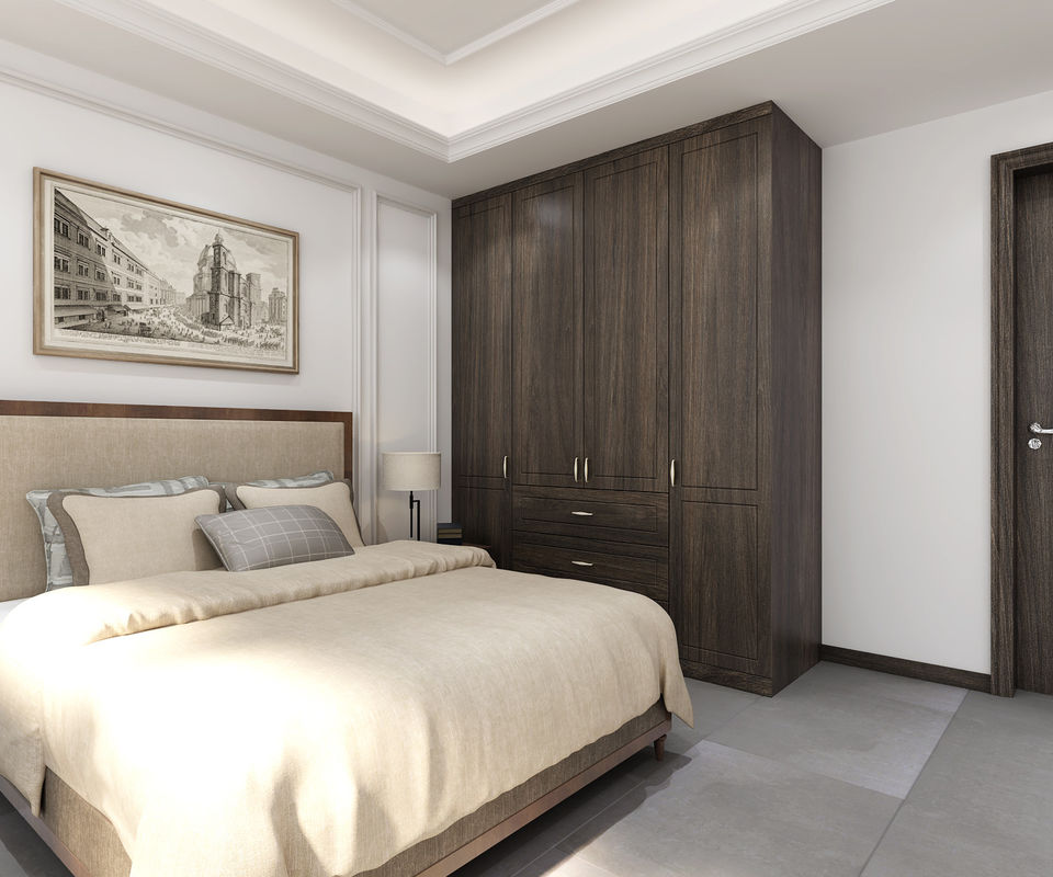 Portable Schlafzimmermöbel Schrank Custom Open Design für moderne Villa Veneer Schränke