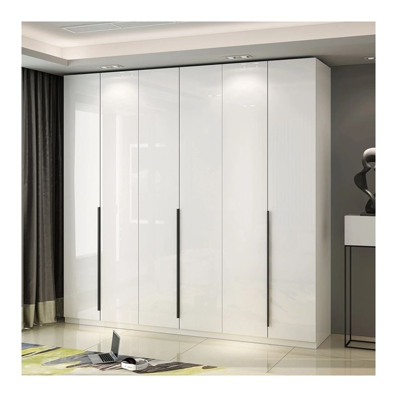 Modernes Design MR HDF Board Weißes Lack Holzkleiderschränke für Kleidung