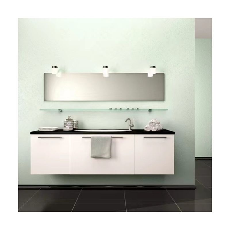 Wandmontierte Smart Home Pvc-Speicher Badezimmer Spiegel Schränke mit Led Light Vanity Combo