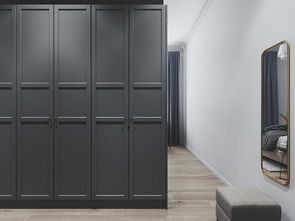 2024 Beliebter Grauer Shaker Tür Kleiderschrank Moderne Holz-Stil für Haus Stoff Regal Schränke