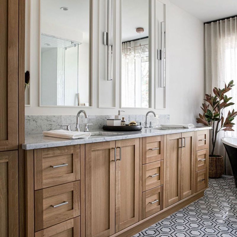 Modernes Bad Wasserdicht Holz Wandmontiertes Badezimmer Vanity Doppelspülschränke Schränke für Wohnung
