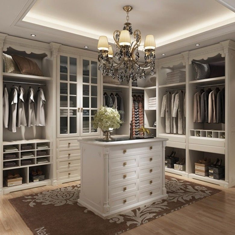 Holz-Stil PANEL Große Ecke offene Garderobe Schrank für Zuhause Villa Hotel Wohnung Schlafzimmer