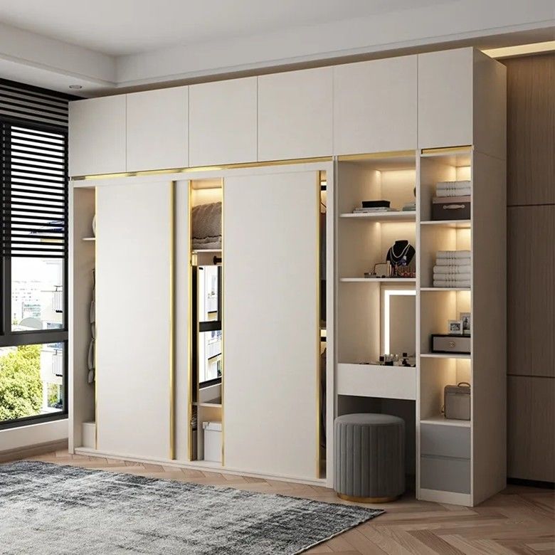 MDF-Schränke mit Schiebetür für neueste Design-Eingebettete Schränke