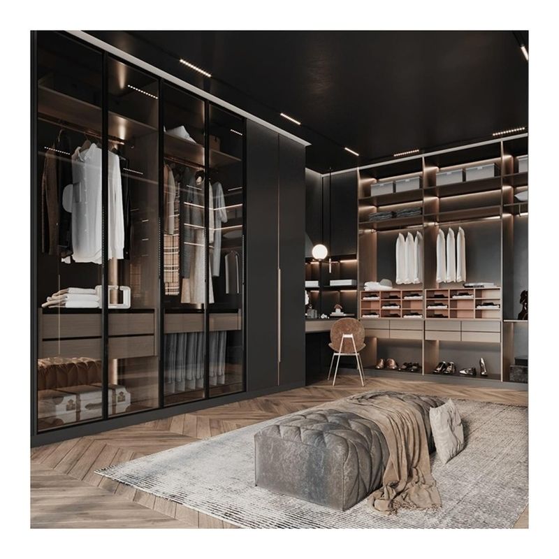 Moderner Stil Holz Schlafzimmer Kombination Walk-in Schrank für Zuhause Villa Hotel Apartment