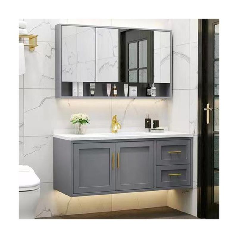 Kleine Badezimmer-Design-Ideen mit Wandmontage-Installationsart und Becken enthalten