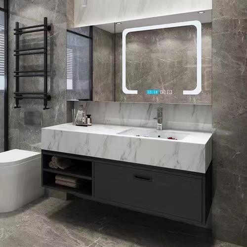 Zusammengefügte Spiegel-Badezimmer-Vanity mit Einwand-Hängeschrank Breite 38-46
