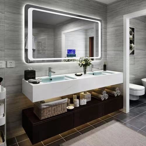 38-46 in Breite Acryl 3-Tür-Badezimmer Vanity Set mit Spiegel und Wandschrank