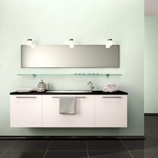 Wohnung Wesentliche Segelschiff Schnitzerei Design Weißer Spiegel Wand Hängeschrank Bad Vanity Set