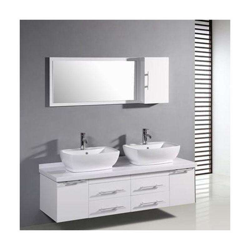 Badezimmer Vanity im europäischen Stil mit grifffreiem Design und individuellen Farboptionen