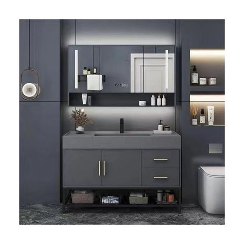 Handflächenfreies Design Multifunktionales Badezimmer Vanity Schrank für Badezimmer 38-46 in Breite