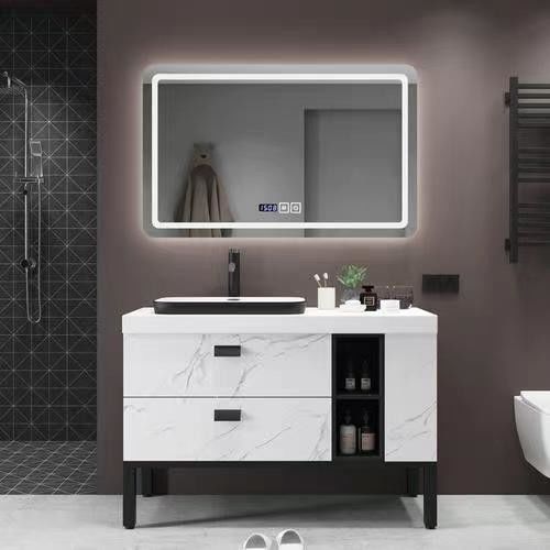 Handflächenfreies Design Multifunktionales Badezimmer Vanity Schrank für Badezimmer 38-46 in Breite