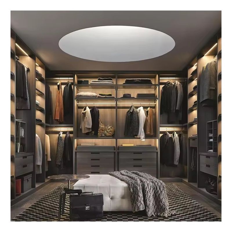 Moderne Schlafzimmer Schrank mit Holzdesign und MR HDF Board