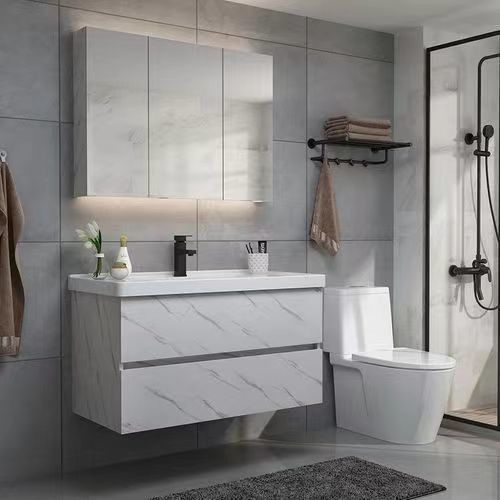 Individuelle italienische Badezimmer-Vanity mit LED-Spiegel YALIG Anpassbares Design und Farbe