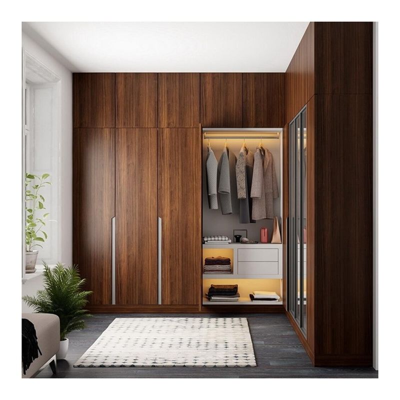 YALIG Hotelmöbel Moderne Holztür Schiebetasche mit eingebauten Systemen