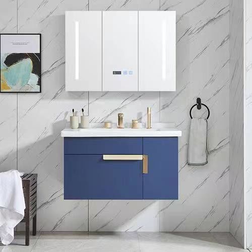 Ergänzen Sie Ihr Badezimmer mit einem Luxus-Wäschebecken und einem schwimmenden Schrank