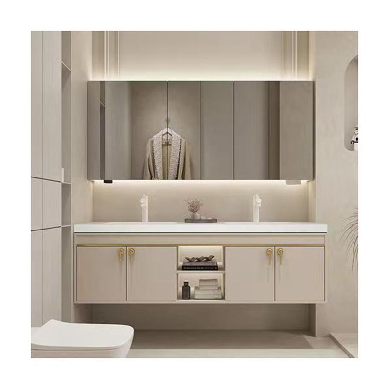 Moderne Bad-Set-Organisator mit 30 Zoll schwebenden Vanity-Schrank und Handgriff-freies Design