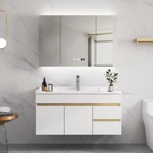 Moderne Bad-Set-Organisator mit 30 Zoll schwebenden Vanity-Schrank und Handgriff-freies Design