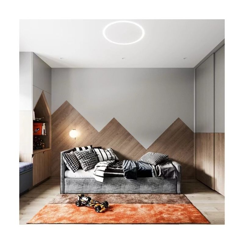 Moderner Design Stil Luxus Grau U-Form MDF Wandern im Schrank Schränke KEINE Falten