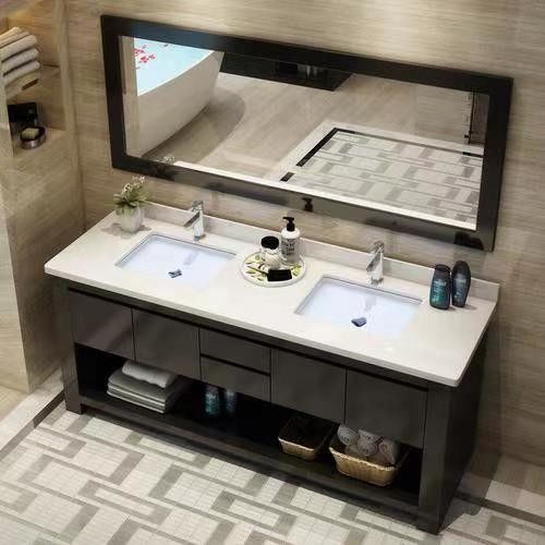Verbessern Sie Ihr Badezimmer mit YALIG Custom Gold Doppelspülbecken Vanity Combo und Wall Mount
