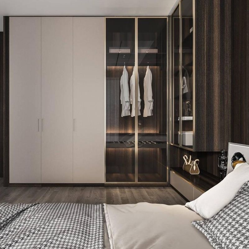 Schlafzimmermöbel Moderne kleine L-Form Walk in Closet Schrank für Schlafzimmer Lösung