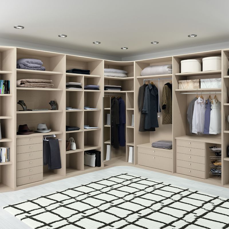 Schlafzimmermöbel Moderne kleine L-Form Walk in Closet Schrank für Schlafzimmer Lösung