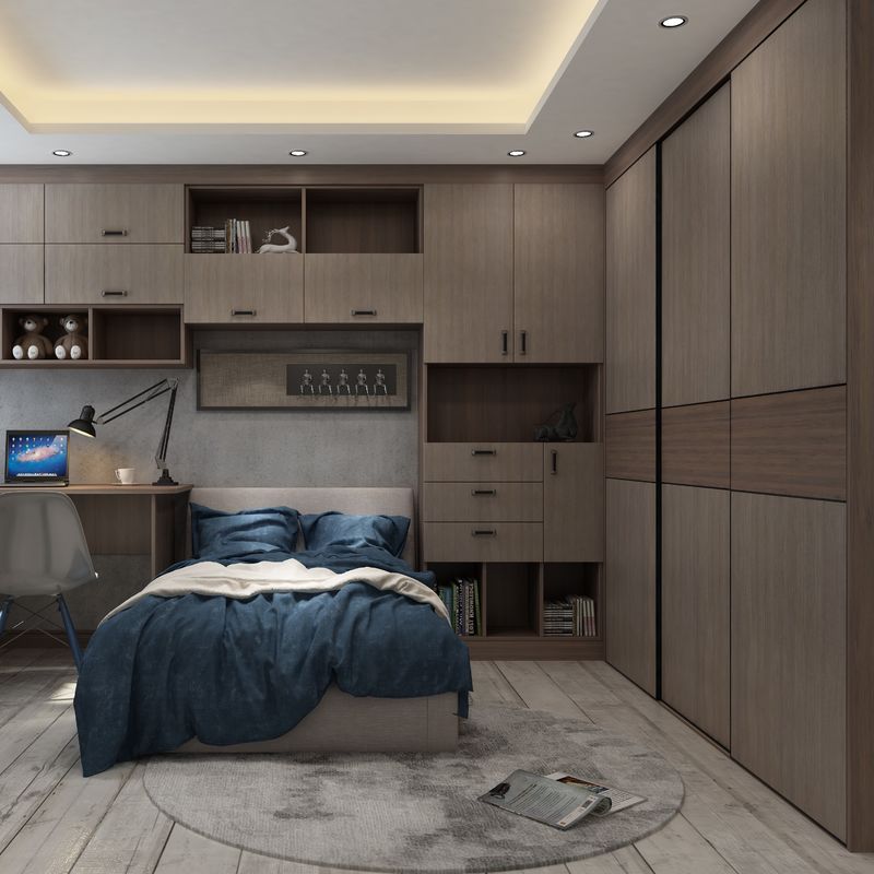Schlafzimmermöbel Moderne kleine L-Form Walk in Closet Schrank für Schlafzimmer Lösung