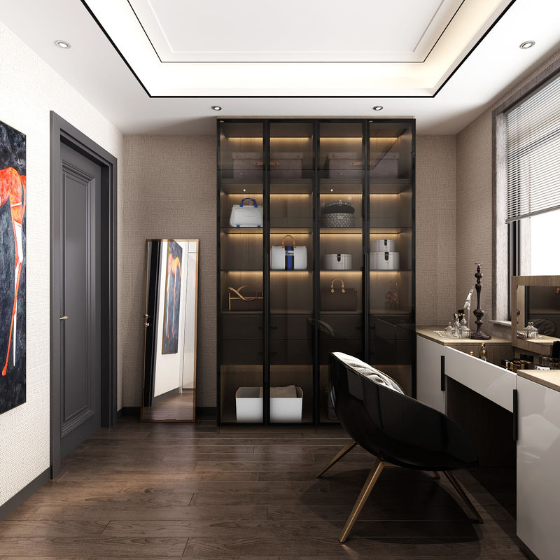 YALIG Hotelmöbel Moderne Holzschiebetür Schrank für eingebautes Schranksystem