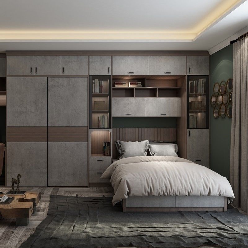 Anpassbares Schlafzimmer im modernen Stil mit 2 Türen Schrank Almari Möbel von YALIG