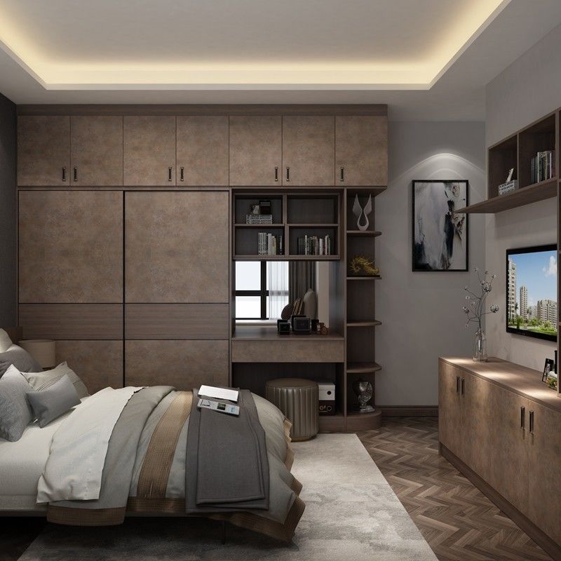 Anpassbares Schlafzimmer im modernen Stil mit 2 Türen Schrank Almari Möbel von YALIG