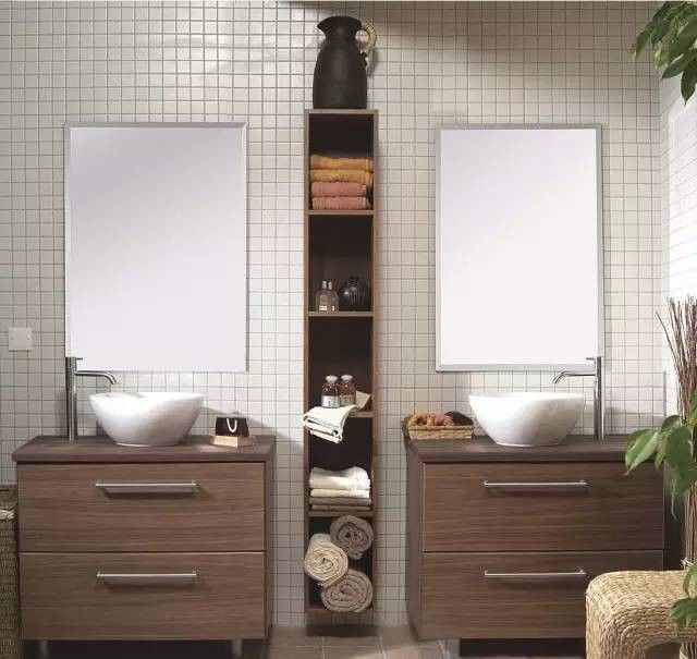 Massivholz Schrank Vanity für kleine Toiletten enthält Spiegel und Arbeitsplatte von YALIG