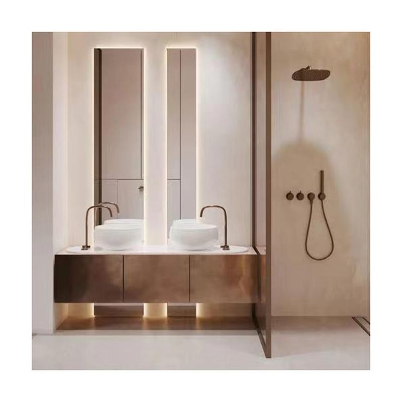 Moderne Schranke Lager- und Badezimmer Vanity Light Combo mit Spiegel von YALIG Design