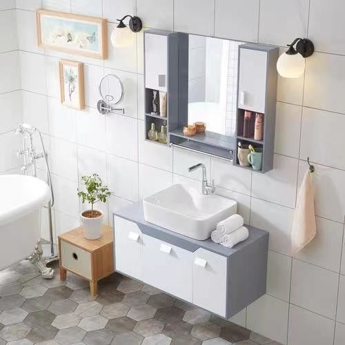 Moderne Schranke Lager- und Badezimmer Vanity Light Combo mit Spiegel von YALIG Design
