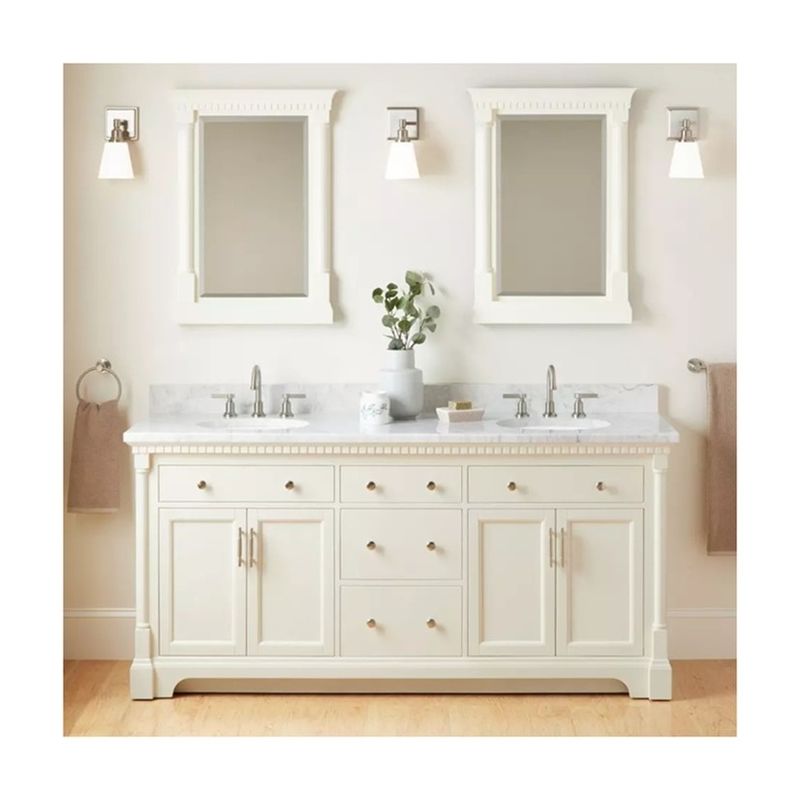 YALIG Schrankschüttler Fluted Panel Quarz Schalter Badezimmer Vanity für 38-46 in Breite