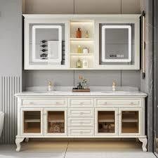 YALIG Schrankschüttler Fluted Panel Quarz Schalter Badezimmer Vanity für 38-46 in Breite