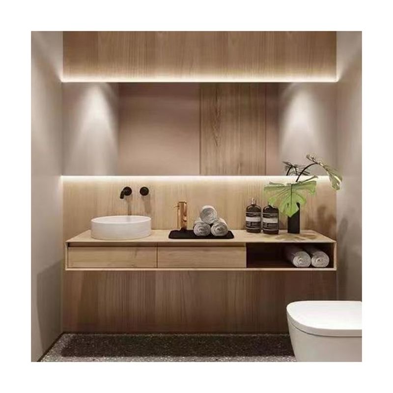 Melamine Vanity Handgrifffreies Design für moderne Wohnung in reiner Farbe