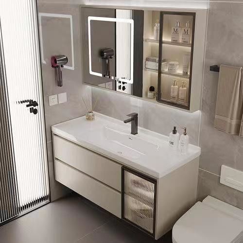 Melamine Vanity Handgrifffreies Design für moderne Wohnung in reiner Farbe