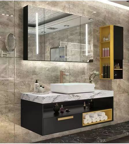 Melamine Vanity Handgrifffreies Design für moderne Wohnung in reiner Farbe