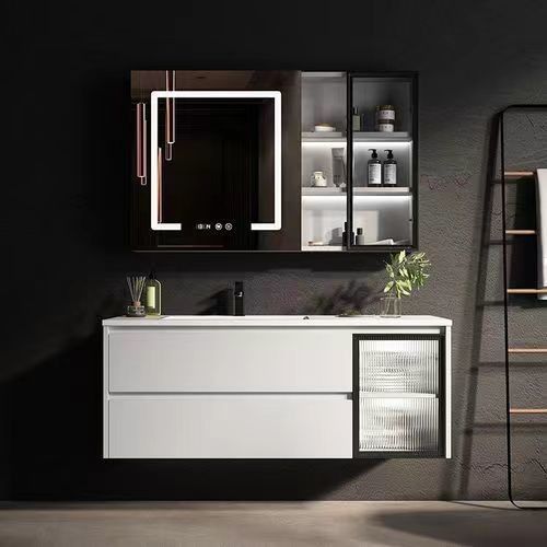 Melamine Vanity Handgrifffreies Design für moderne Wohnung in reiner Farbe