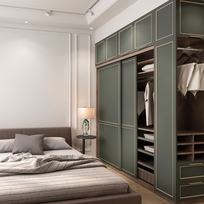 Postverpackung YALIG Moderne Einfachheit Schlafzimmer Doppeltür Schrank Design für Wohnung