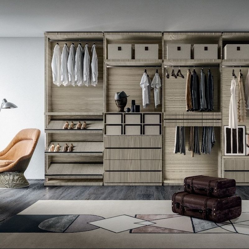 Moderne Holzkleiderschrank für Schlafzimmer Möbel Design Stil 2D / 3D
