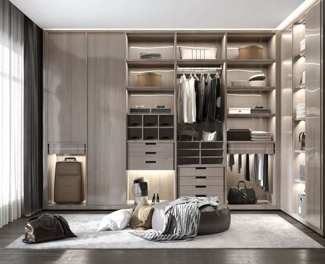 Moderne Holzkleiderschrank für Schlafzimmer Möbel Design Stil 2D / 3D