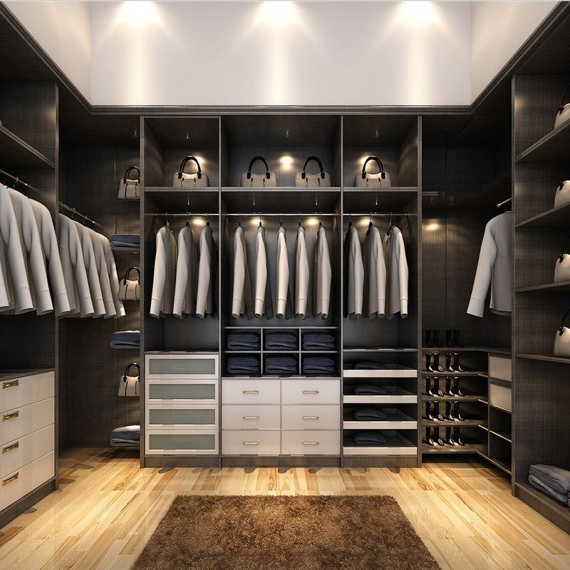 Zeitgenössisches Cabrio YALIG Pole System Walk In Room Schrank Offener Stil Großer Schrank Schränke