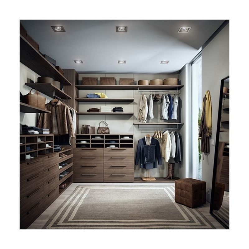 Moderner Holzschrank für modernes Schlafzimmer YALIG Open Corner Walk-in Essential