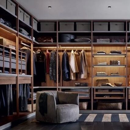 Moderner Holzschrank für modernes Schlafzimmer YALIG Open Corner Walk-in Essential