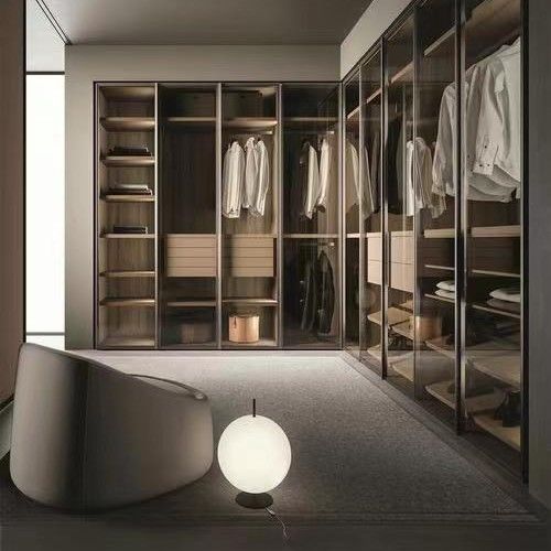 Moderner Holzschrank für modernes Schlafzimmer YALIG Open Corner Walk-in Essential