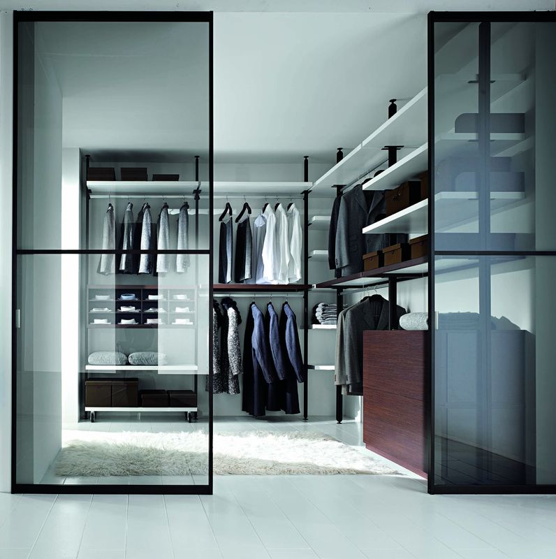 Moderner Holzschrank für modernes Schlafzimmer YALIG Open Corner Walk-in Essential