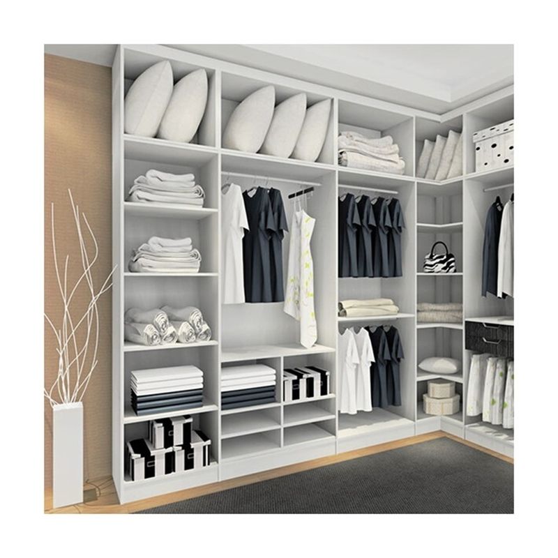 PANEL Holz-Stil YALIG Große Ecke offene Garderobe Schrank für zeitgenössische Design-Stil