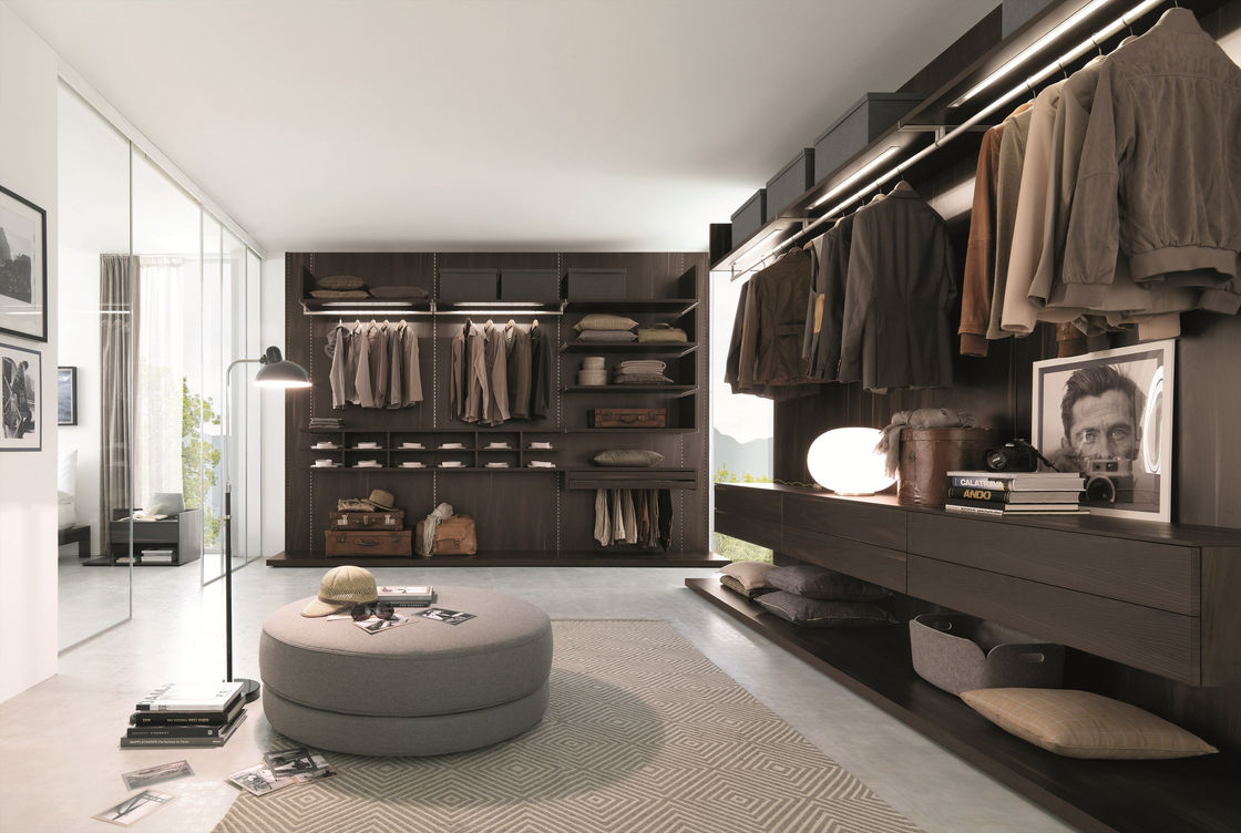 Personalisierte PANEL Holz Stil Schlafzimmer Lagerung Organisator Kleidung Walk in Schrank Schrank